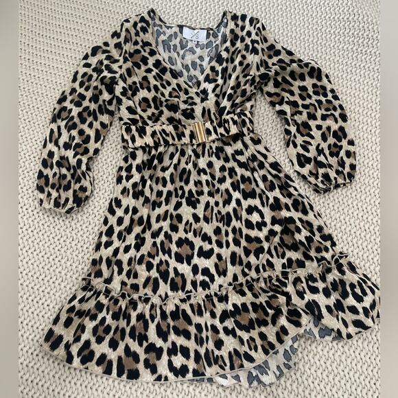 JS Millennium Dress Leopard Belted Mini - Picture 5 of 6